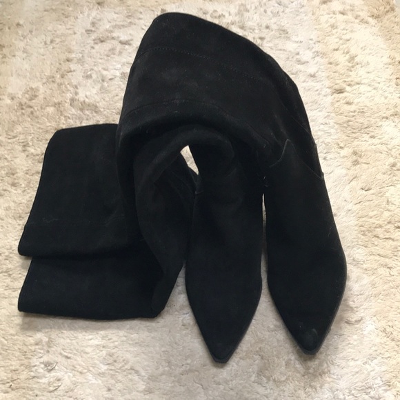 Western OTK gorgeous black suede boots - Picture 6 of 8